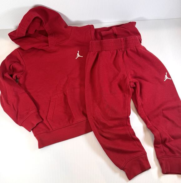 Jordan Other - Nike Air Jordan Kids Size 4 Gym Red Brooklyn Fleece Hoodie Jogger Tracksuit Set